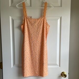 Forever 21 Peach Lace-Trim Dress